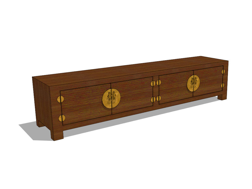 Antique Chinese TV Cabinet sketchup model preview - SketchupBox