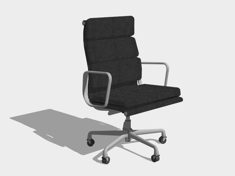 Black Computer Chair sketchup model preview - SketchupBox