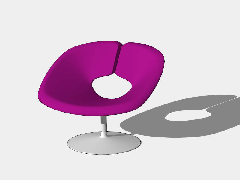 Pink Appolo Chair sketchup model preview - SketchupBox