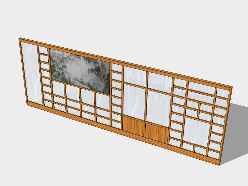 Shoji Screens Room Dividers sketchup model preview - SketchupBox