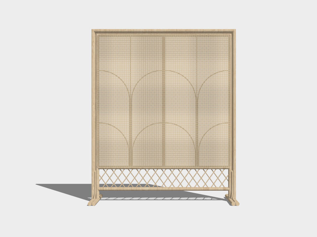 Rattan Room Divider Screen sketchup model preview - SketchupBox