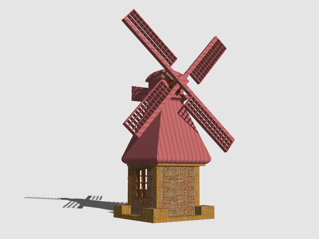 Ornamental Garden Windmill sketchup model preview - SketchupBox