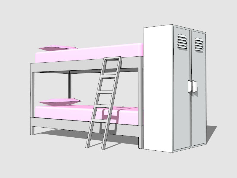 College Bunk Beds sketchup model preview - SketchupBox
