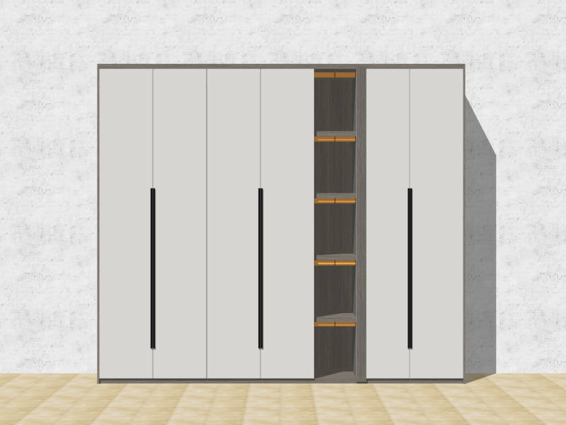Large Wardrobe Cabinet sketchup model preview - SketchupBox