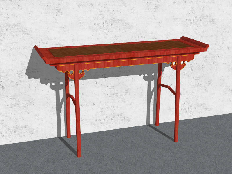 Antique Chinese Console Table sketchup model preview - SketchupBox
