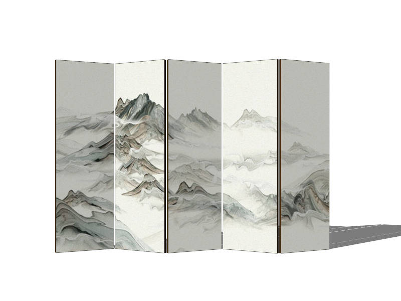Landscape Painting Room Divider sketchup model preview - SketchupBox