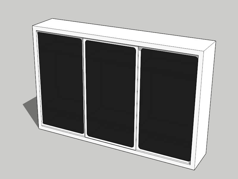 Sliding Door Black Wardrobe sketchup model preview - SketchupBox