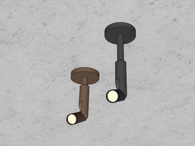 Ceiling Mounted Spotlights sketchup model preview - SketchupBox