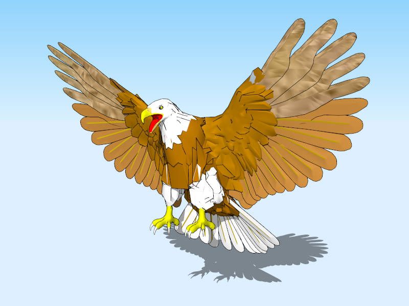 Bald Eagle Flying sketchup model preview - SketchupBox