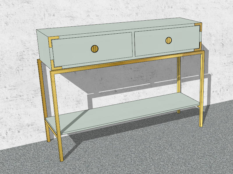 Modern Entryway Console Table sketchup model preview - SketchupBox