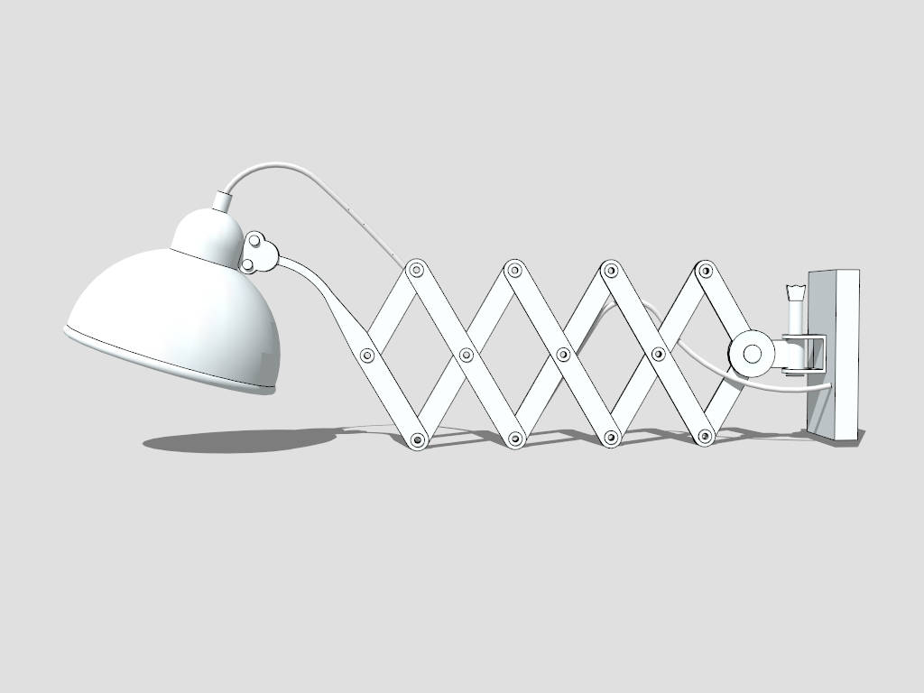 Retractable Wall Sconce sketchup model preview - SketchupBox
