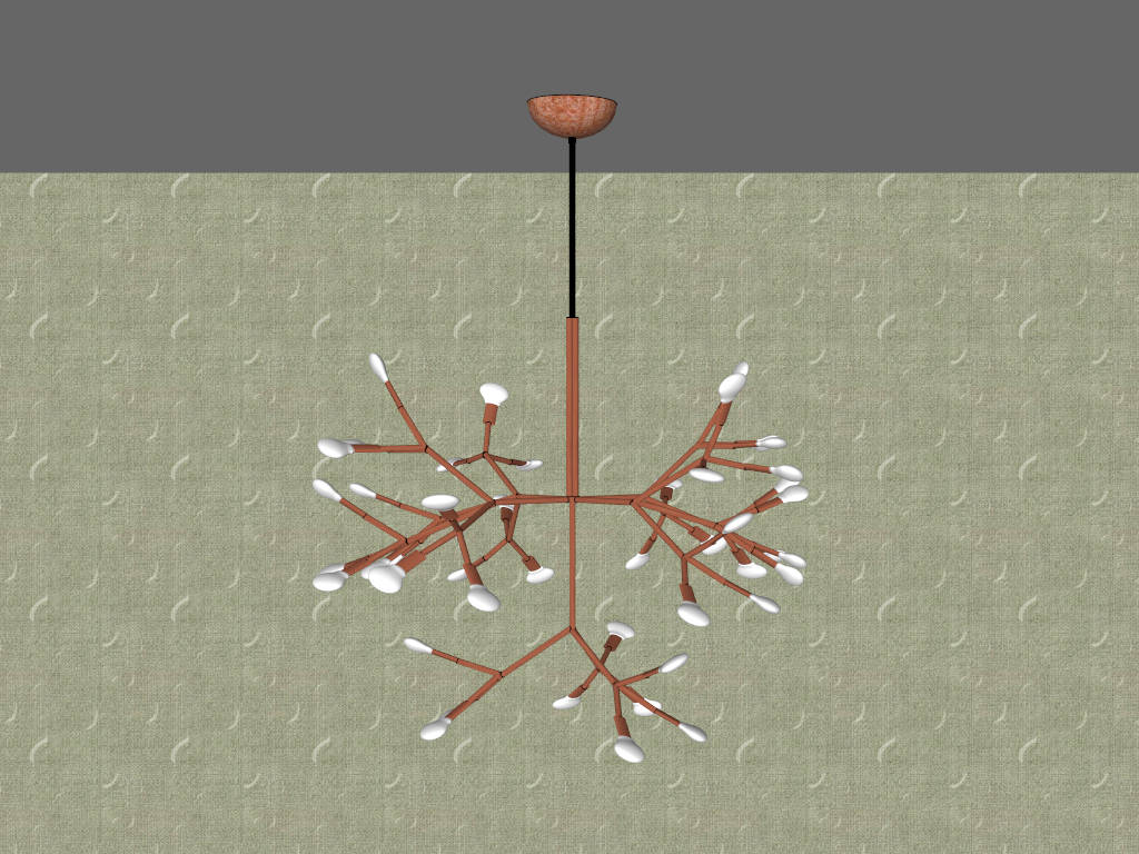 Modern Branch Chandelier sketchup model preview - SketchupBox