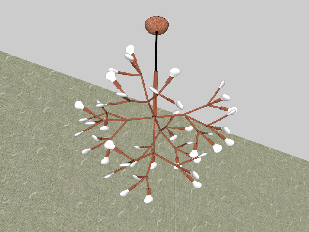 Modern Branch Chandelier sketchup model preview - SketchupBox
