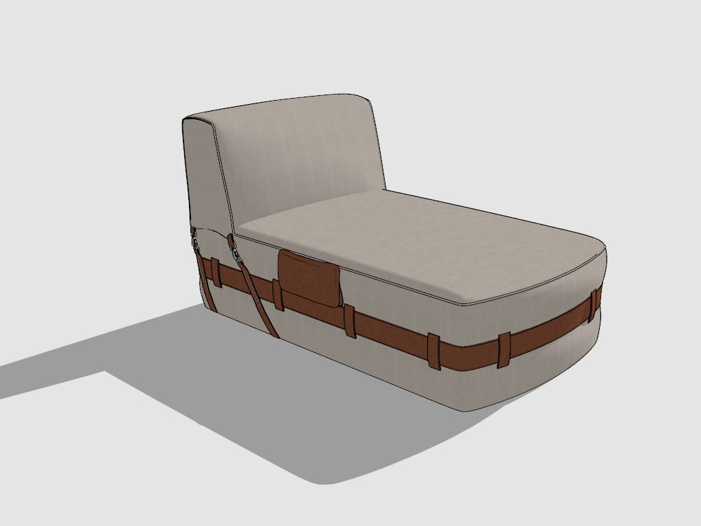 Chaise Sofa sketchup model preview - SketchupBox