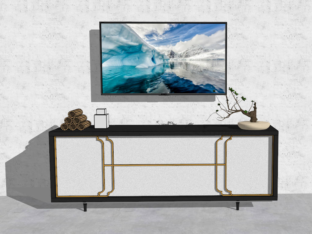 Modern TV Stand Collection sketchup model preview - SketchupBox
