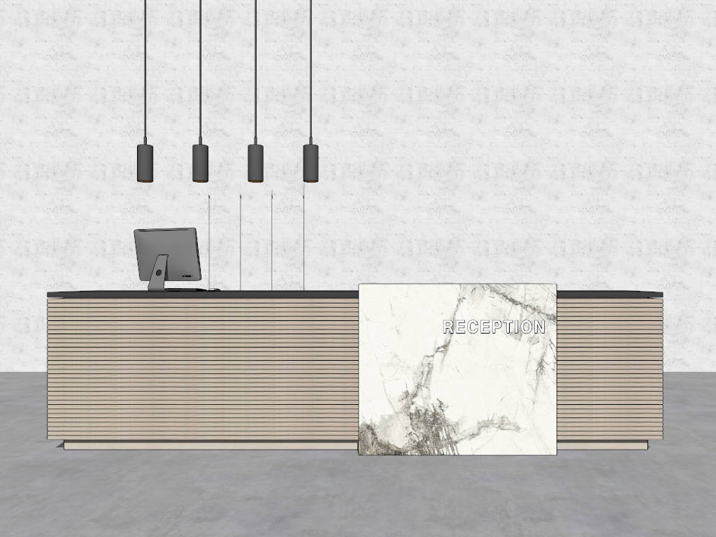 Small Hotel Reception Design sketchup model preview - SketchupBox
