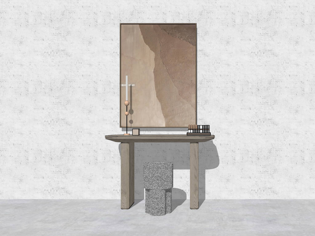 Small Antique Dressing Table sketchup model preview - SketchupBox