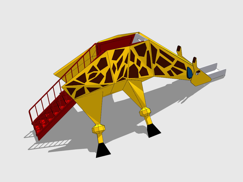 Outdoor Giraffe Slide sketchup model preview - SketchupBox