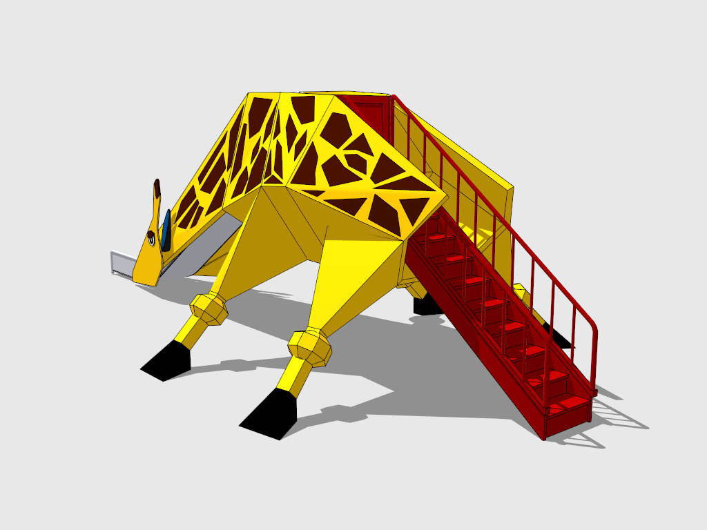 Outdoor Giraffe Slide sketchup model preview - SketchupBox