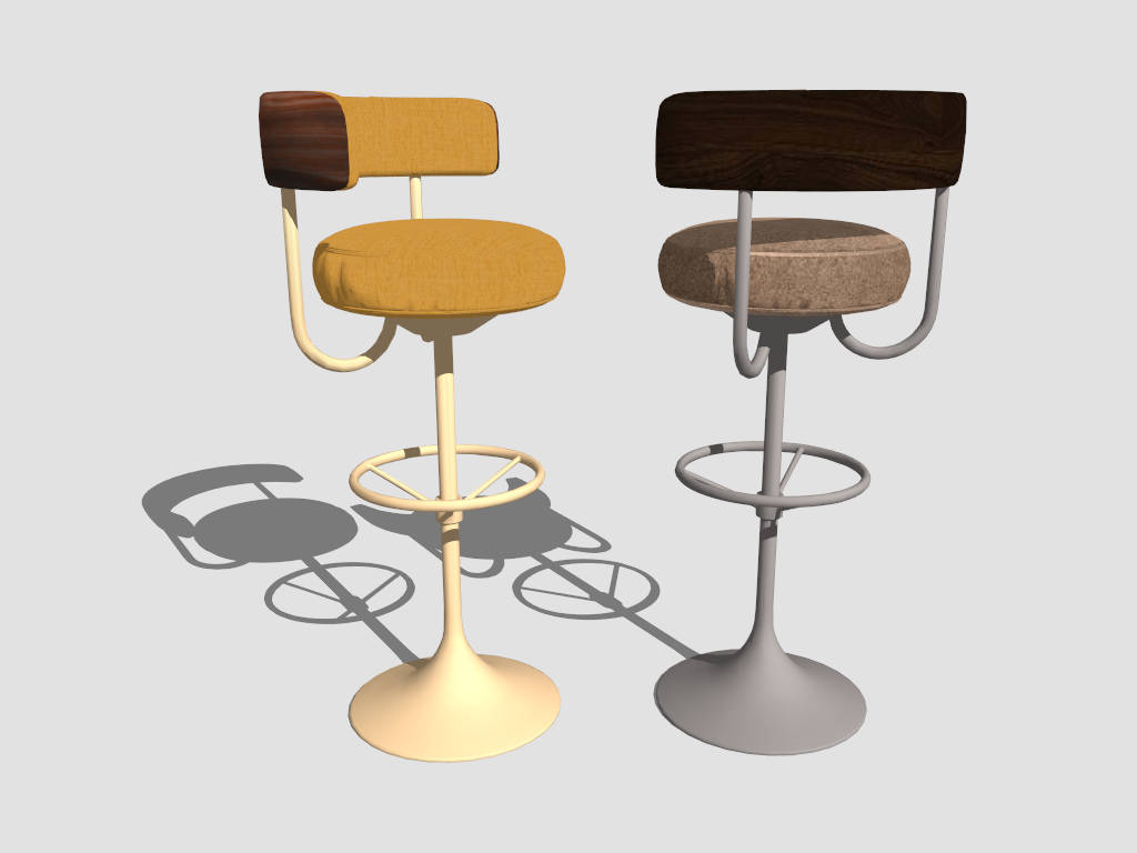 Metal Swivel Bar Stools sketchup model preview - SketchupBox