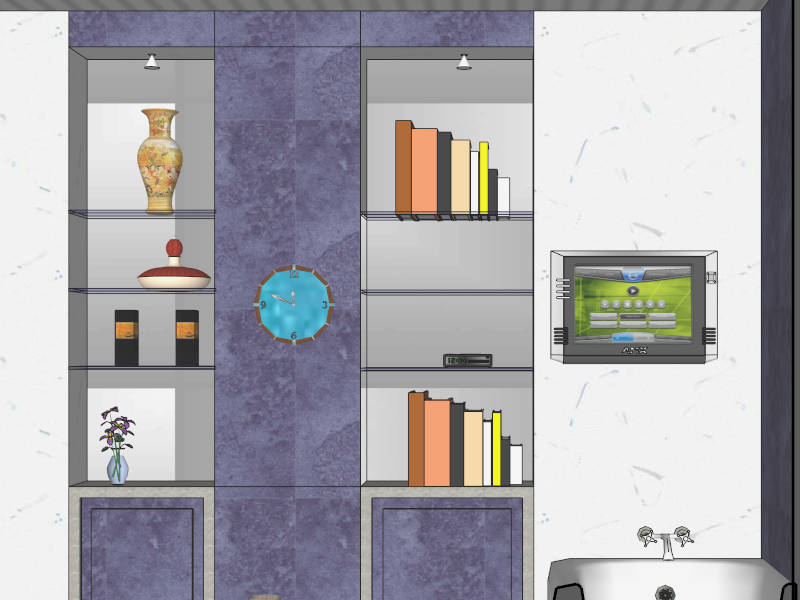 Small Bathroom with Bathtub Design sketchup model preview - SketchupBox