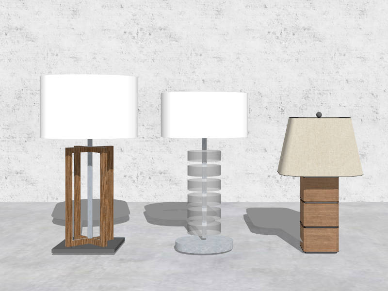 Farmhouse Table Lamps sketchup model preview - SketchupBox