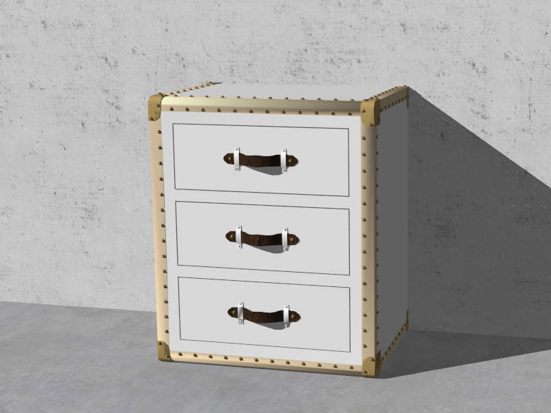 Antique Dresser Nightstand sketchup model preview - SketchupBox