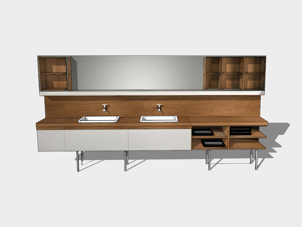 Furniture Style Bathroom Vanity sketchup model preview - SketchupBox