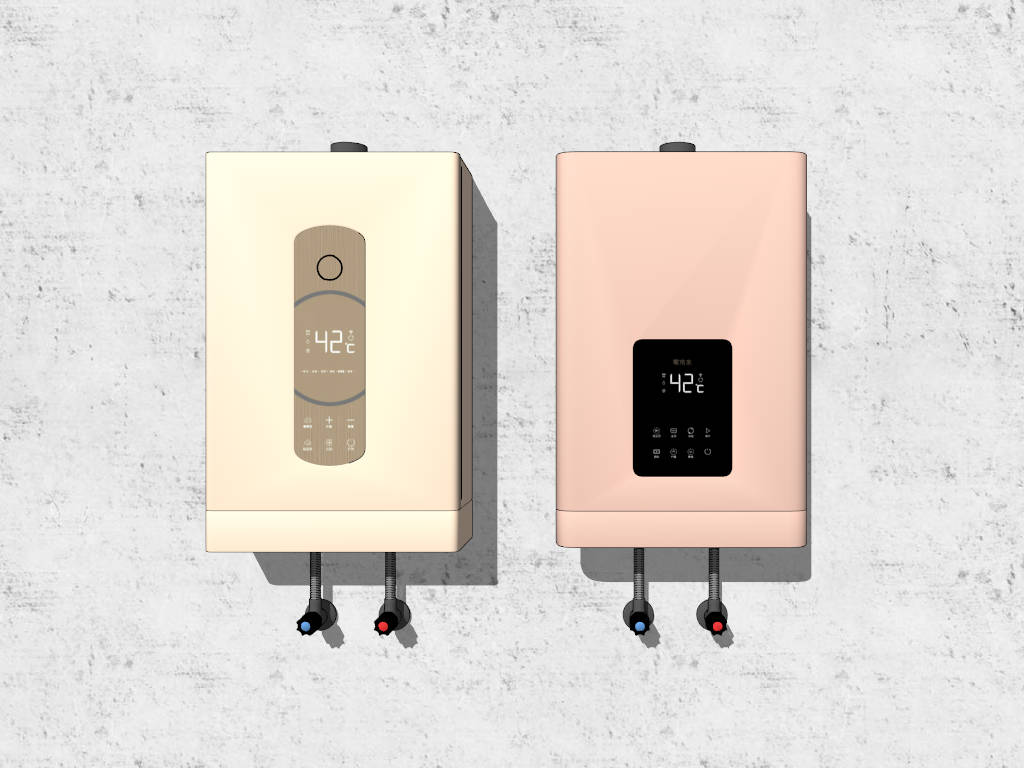 Tankless Water Heater sketchup model preview - SketchupBox