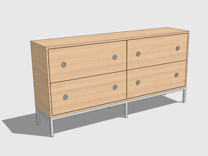 Sideboard Buffet Storage Cabinet sketchup model preview - SketchupBox
