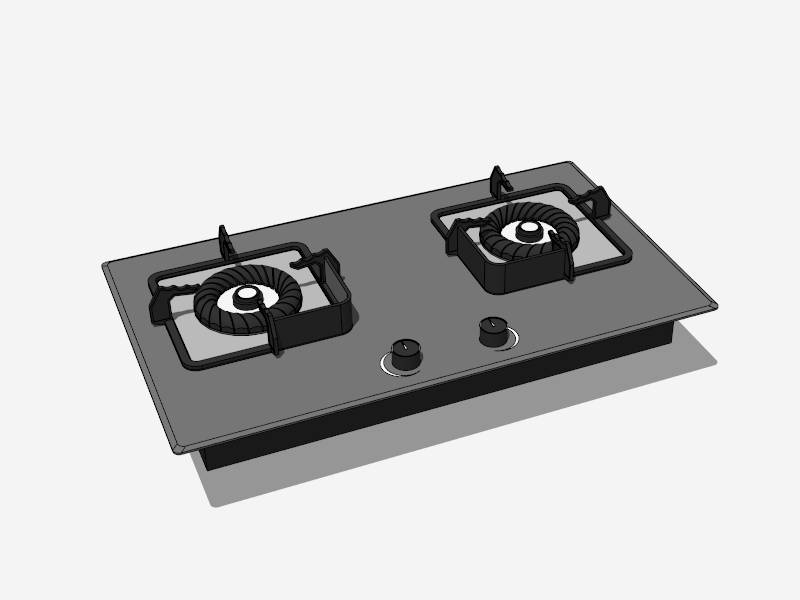 Counter Top Gas Stove sketchup model preview - SketchupBox