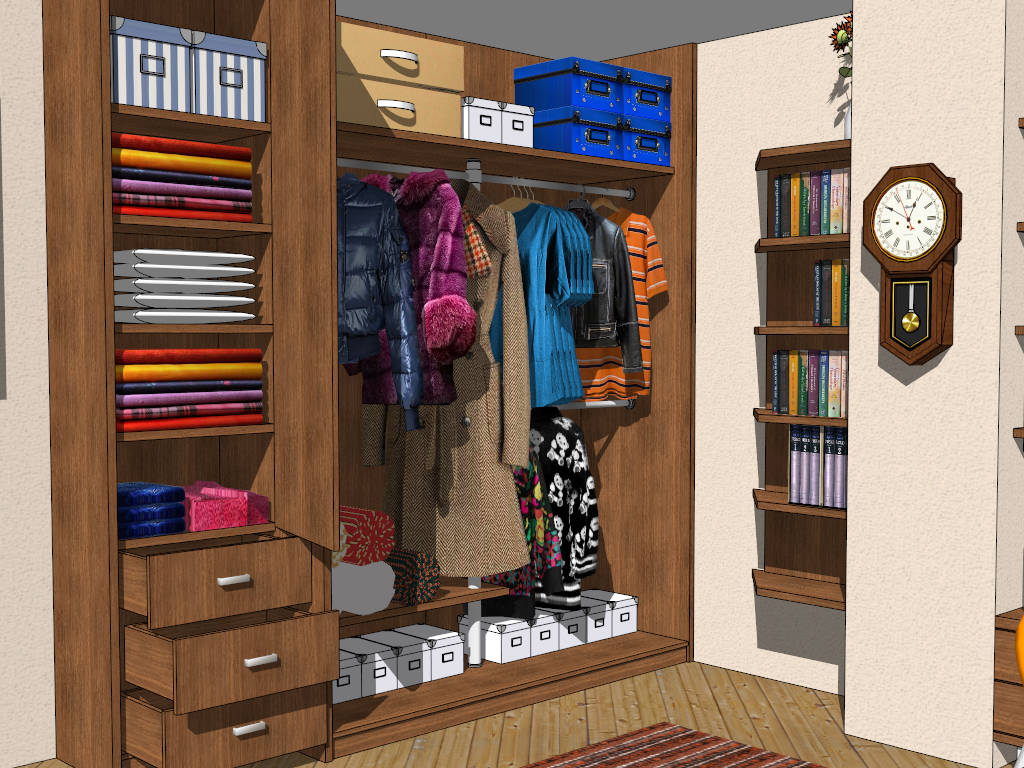 Beautiful Home Office Design sketchup model preview - SketchupBox