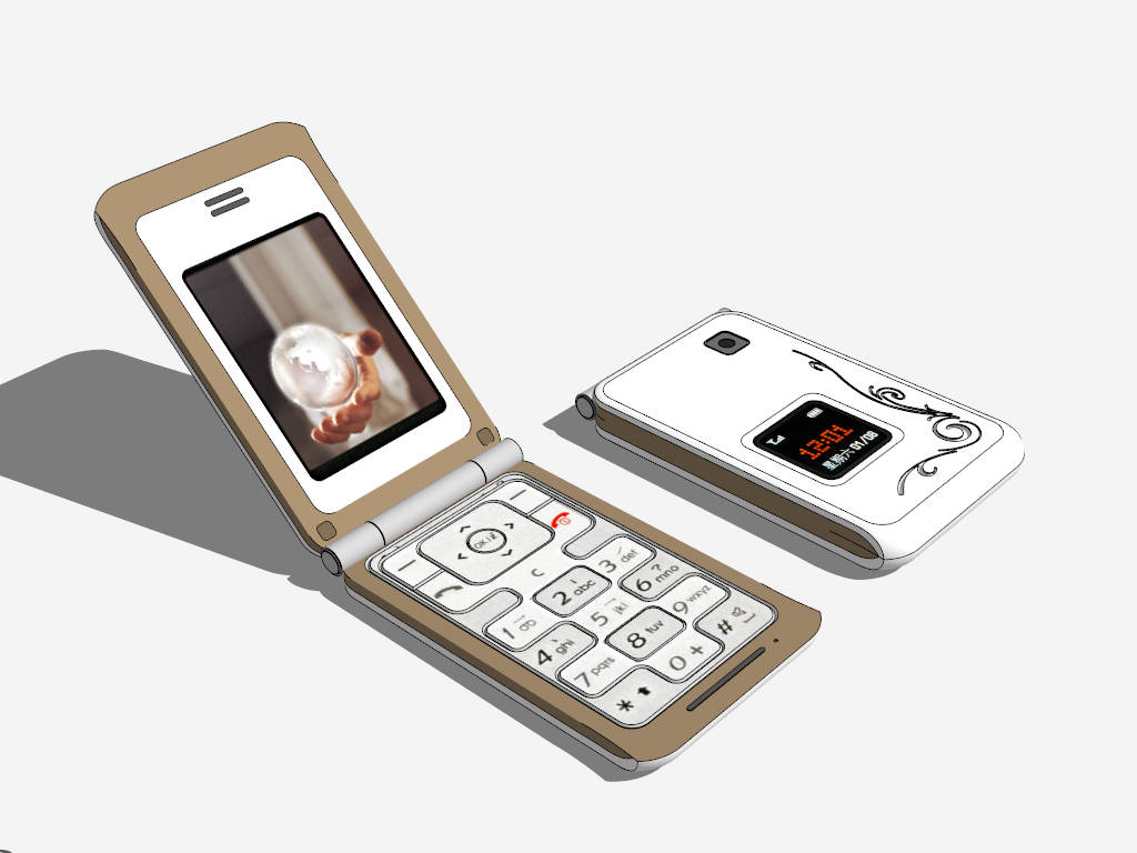 Old Flip Phone sketchup model preview - SketchupBox