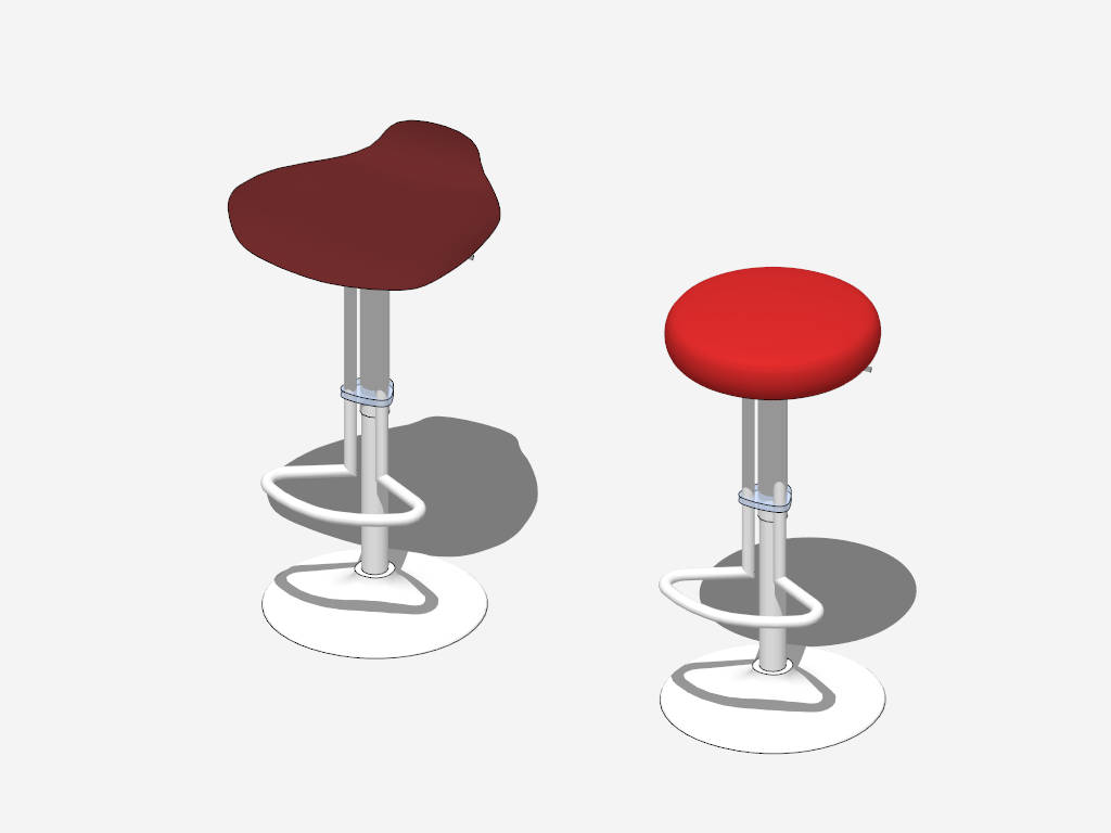 Tall Adjustable Bar Stools sketchup model preview - SketchupBox