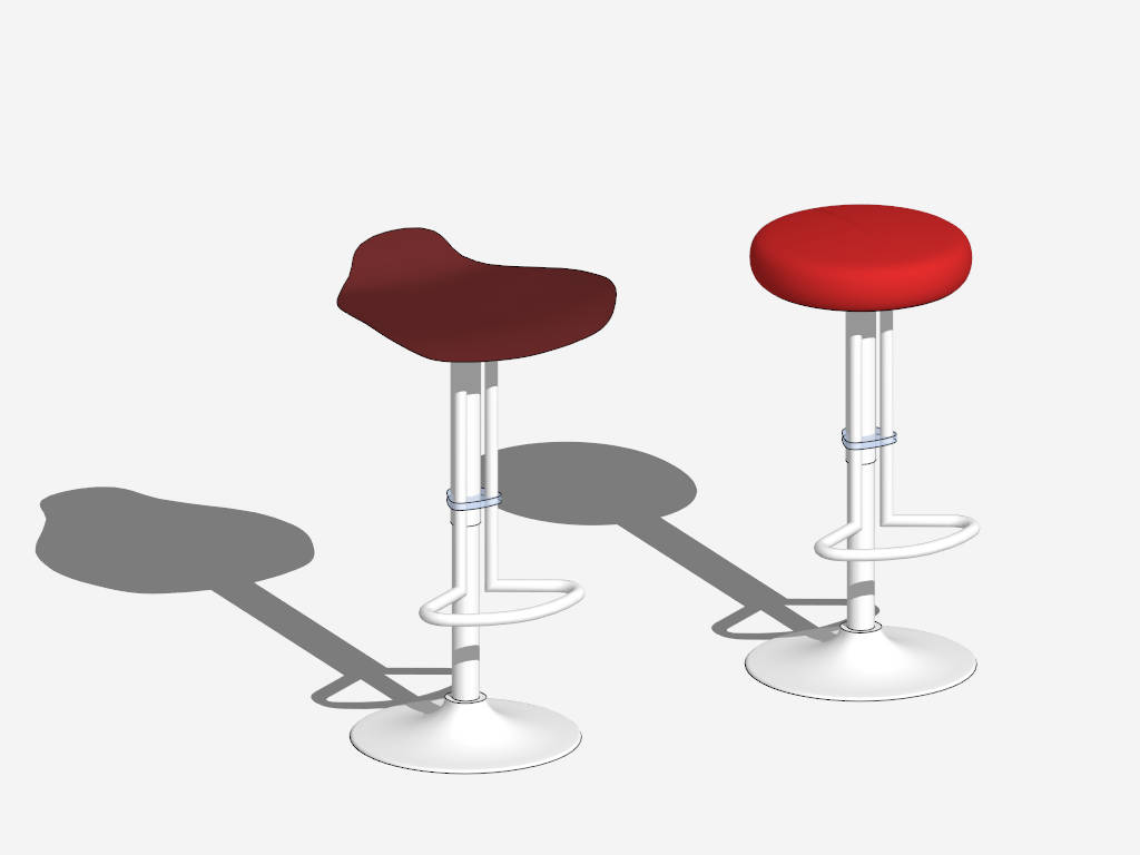 Tall Adjustable Bar Stools sketchup model preview - SketchupBox