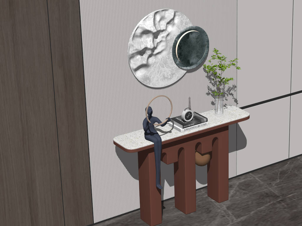 Entryway Console Table Idea sketchup model preview - SketchupBox