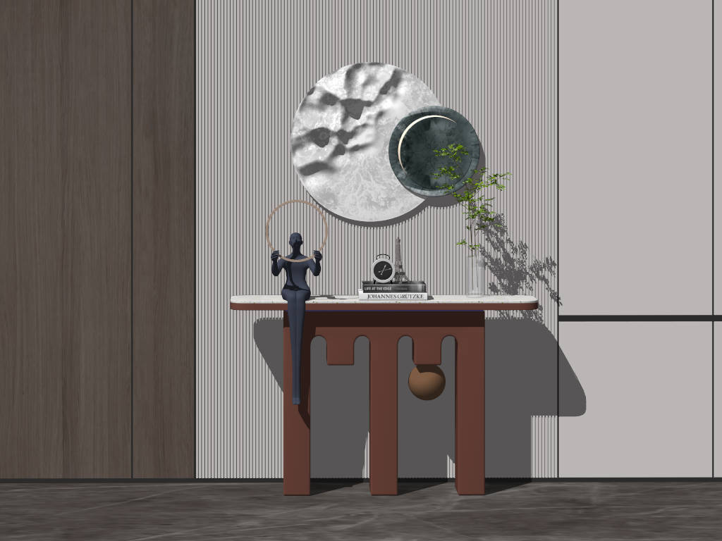 Entryway Console Table Idea sketchup model preview - SketchupBox