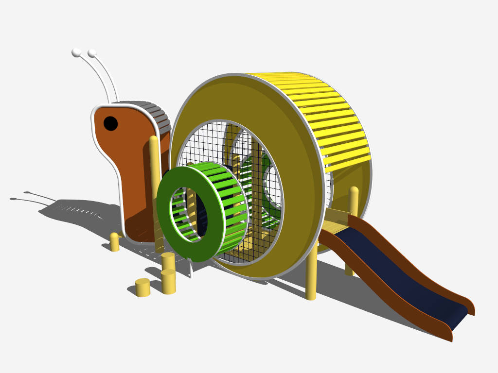 Snail Themed Playground sketchup model preview - SketchupBox