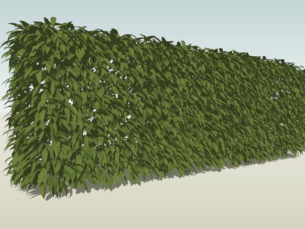 Garden Hedge Wall sketchup model preview - SketchupBox