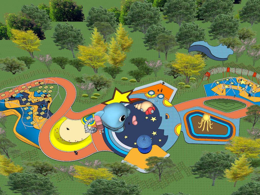 Adventure Park Marine Themed Playground sketchup model preview - SketchupBox