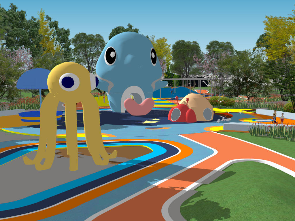 Adventure Park Marine Themed Playground sketchup model preview - SketchupBox