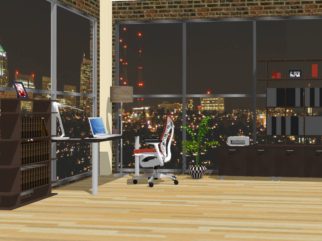 Small Home Office Space Idea sketchup model preview - SketchupBox