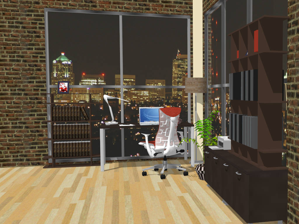 Small Home Office Space Idea sketchup model preview - SketchupBox