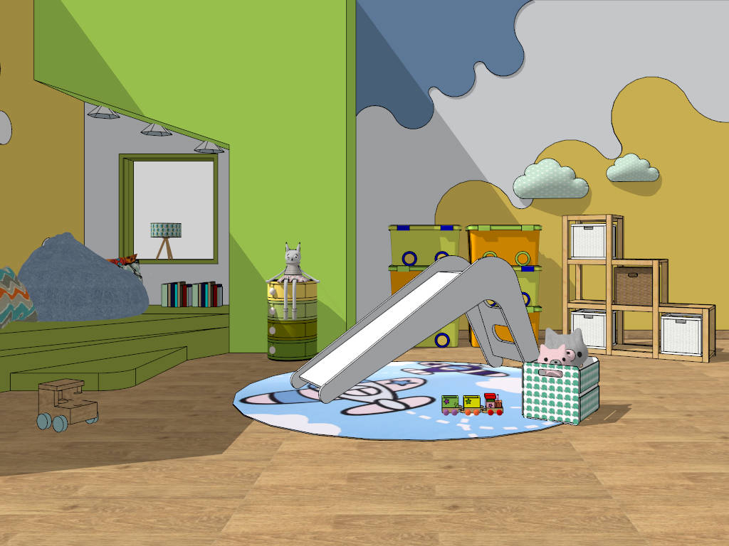 Baby Playroom Idea sketchup model preview - SketchupBox