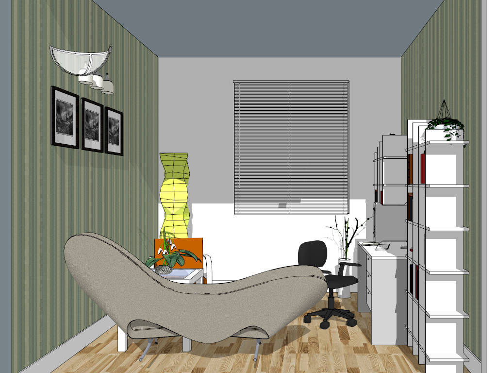 Small Home Office Space Idea sketchup model preview - SketchupBox