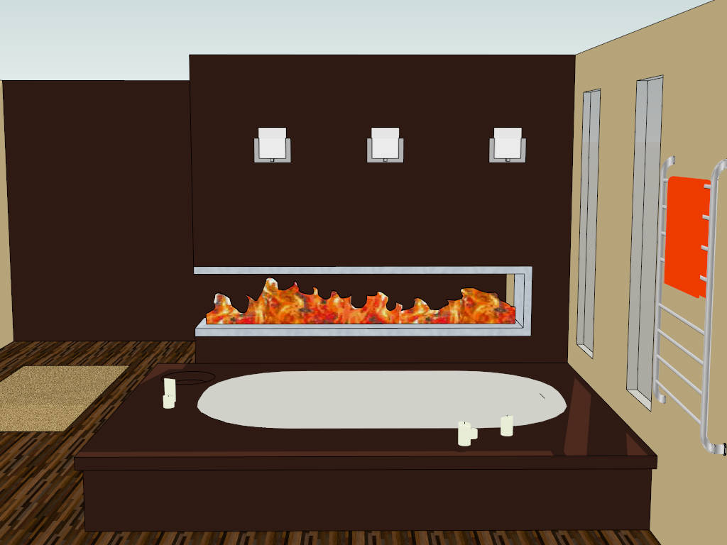 Bathroom Bathtub Idea sketchup model preview - SketchupBox