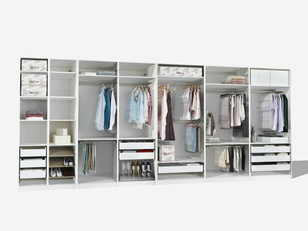 White Modern Closet sketchup model preview - SketchupBox