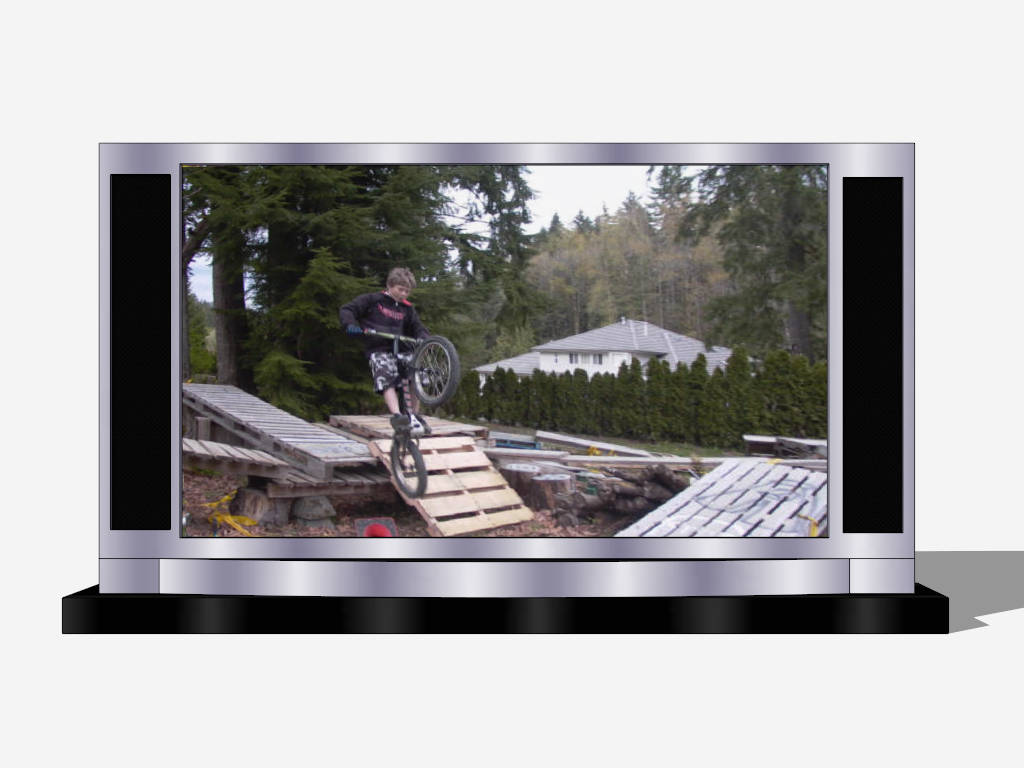 Flat Screen TV sketchup model preview - SketchupBox