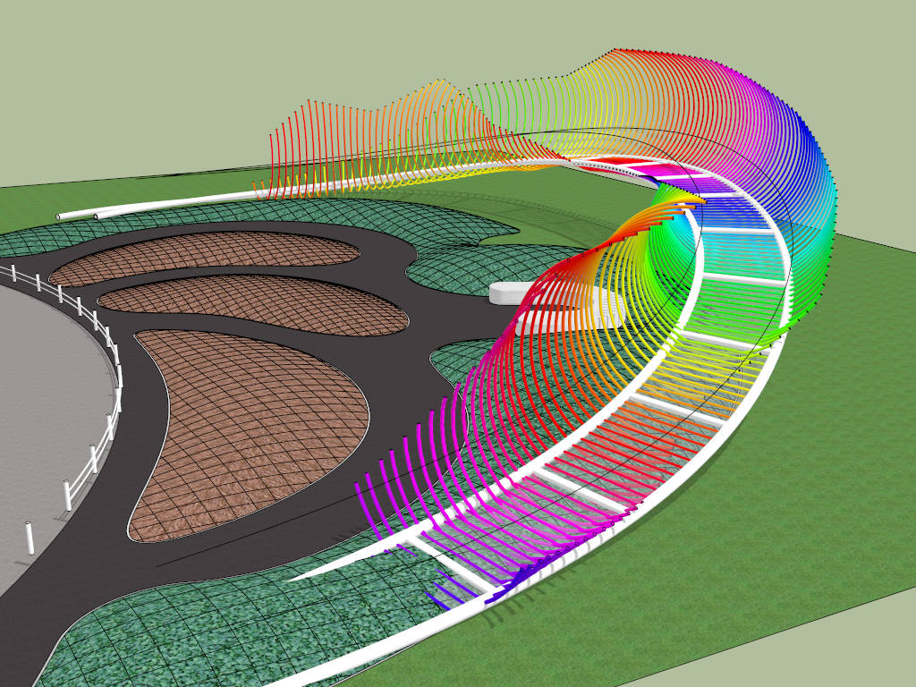 Сity Art Park Landscaping Design sketchup model preview - SketchupBox