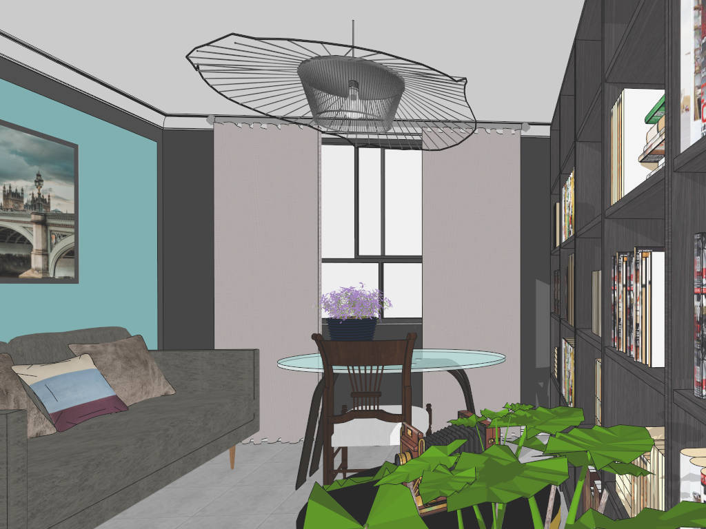 Small Home Office Space Design sketchup model preview - SketchupBox